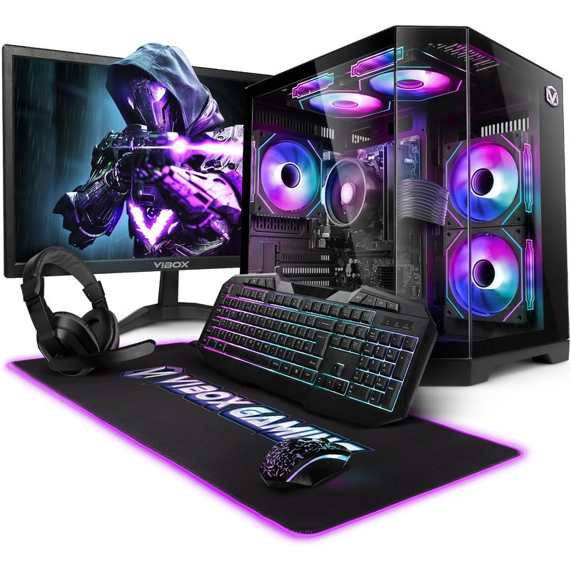 Vibox PC Gamer Complet - Ryzen 3 3200G 4,0 GHz - Graphique intégrée Radeon Vega 8 - 16 Go RAM - 1 To NVMe - Windows 11 - WiFi