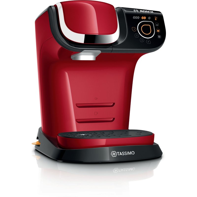 Machine multi-boissons Bosch TAS6503 - 1500 W - Café, Café crème, Cappuccino, Chocolat chaud, Espresso, Lait chaud, Latte Macchiato, Thé - Rouge
