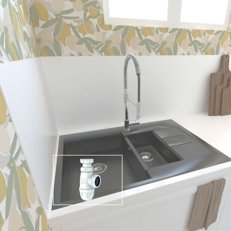 Siphon d'évier réglable