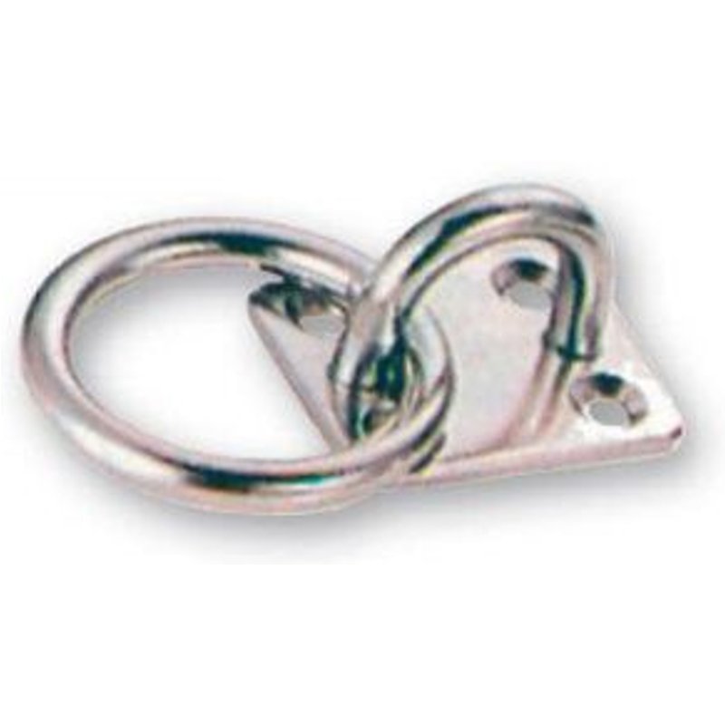 Platine avec anneau en inox, diam 5mm