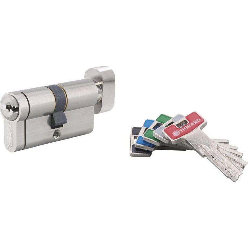 Cylindre de serrure THIRARD Transit 2 bouton L.30 + 30 mm