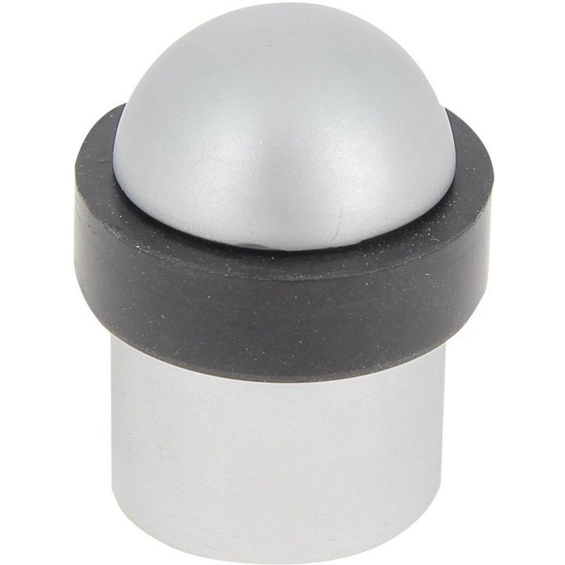 Butée de porte à fixer au sol CHRISLIGNE alu mat gris, L.3.6 x H.4.8 x l.3.6 cm