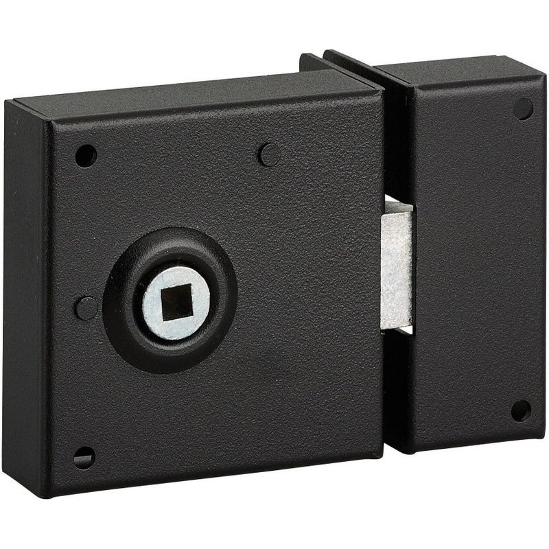 Serrure applique bec de cane THIRARD, 70x70mm, à poignée, horizontal, réversible