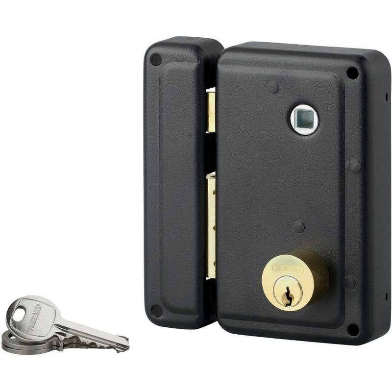 Serrure en applique THIRARD 75 x 130 mm, à poignée, vertical, ouverture à gauche