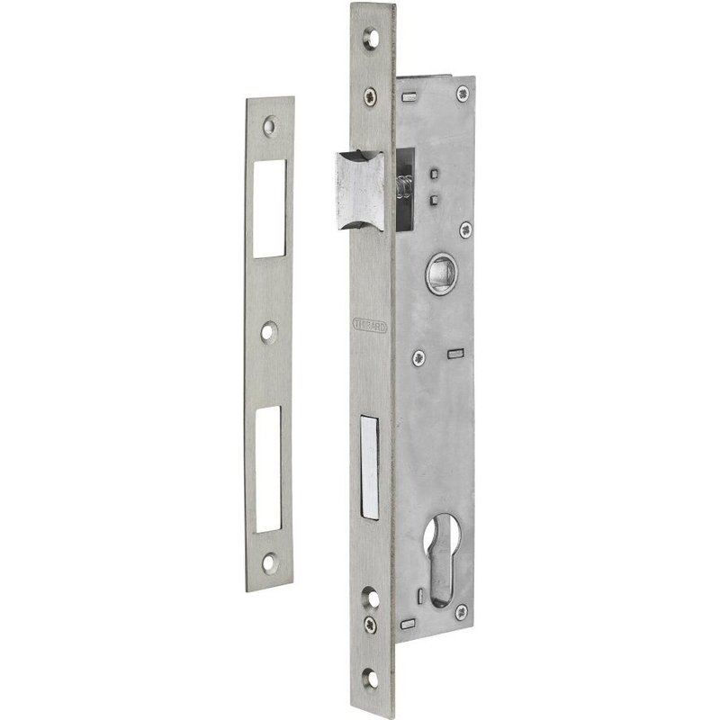 Serrure encastrée à cylindre, THIRARD, axe 24 mm, entraxe 92 mm, carré 8