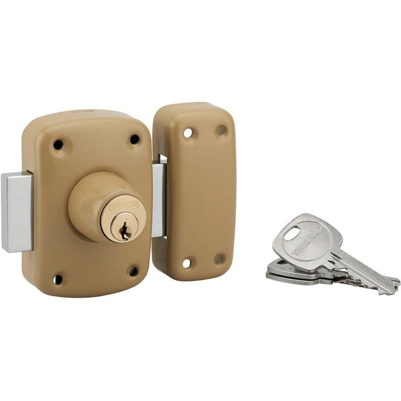 Verrou corvette cylindre, 40 mm, bronze