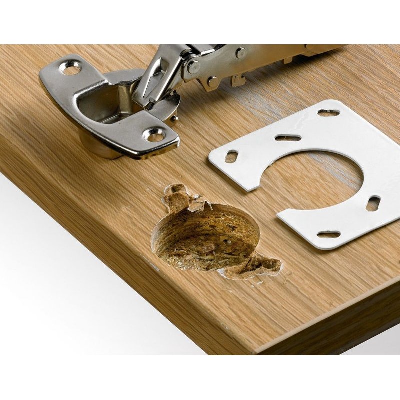 Plaque de réparation pour charnière invisible côté boîtier et côté porte