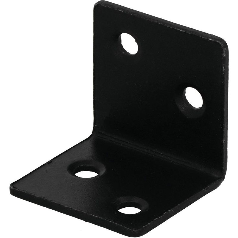 Equerre acier zingue noire Magnodur 30x30x30, SUKI