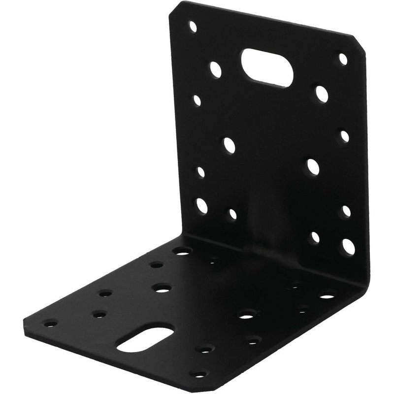 Connecteur angle acier zingue noire Magnodur 105x105x90, SUKI