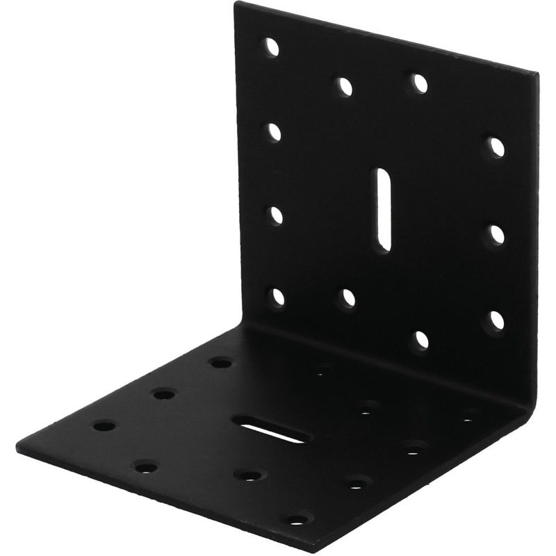 Equerre acier zingue noire Magnodur 80x80x80, SUKI