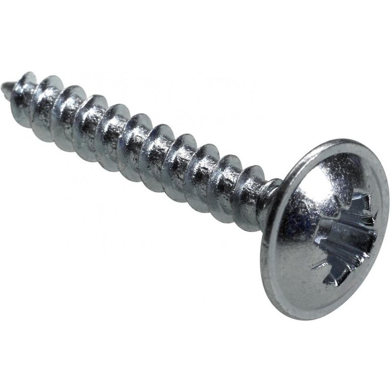 Lot de 50 vis de paroi arrière acier chromé HETTICH, l.20 mm