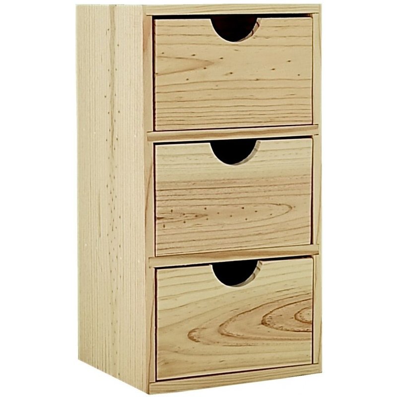 Minibloc 3 tiroirs pin massif
