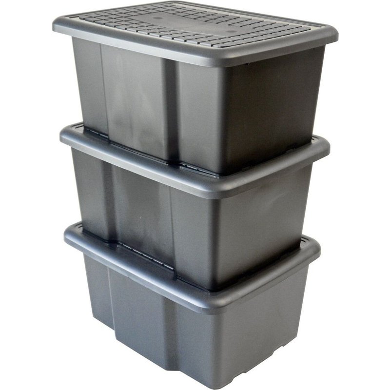 Lot de 3 bacs 30L SUNDIS l.45.5 x p.36.5 x H.23 cm