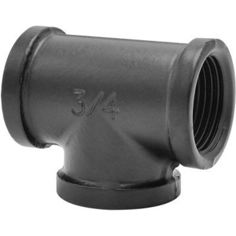 Raccord en T pour 3 tubes, MyTube, diam.25mm, noir mat