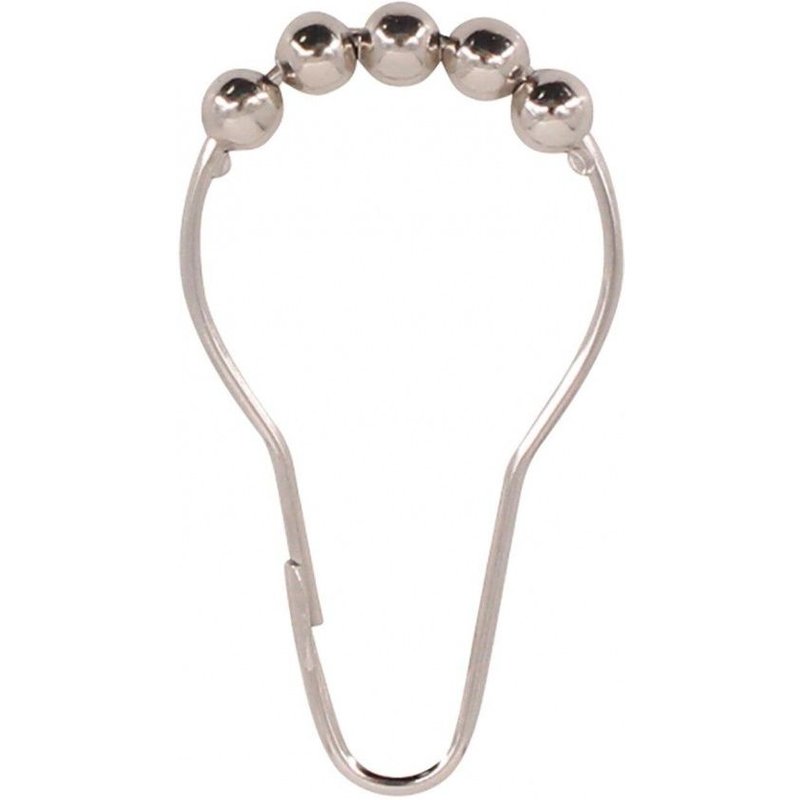 Lot de 12 anneaux de douche L. 7.5 cm, SENSEA chrome