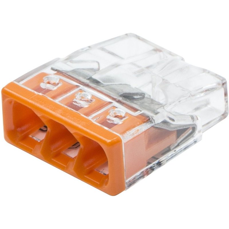 Lot de 20 bornes WAGO automatique 3 fils 2.5mm²