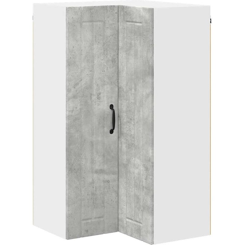 Vidaxl Meuble Mural De Cuisine Avec Porte Gris Béton 57 X 57 X 100 Cm