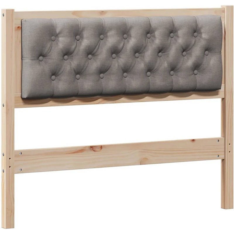 vidaXL Tête de lit Autre Marron et taupe 100 cm Bois massif en pin