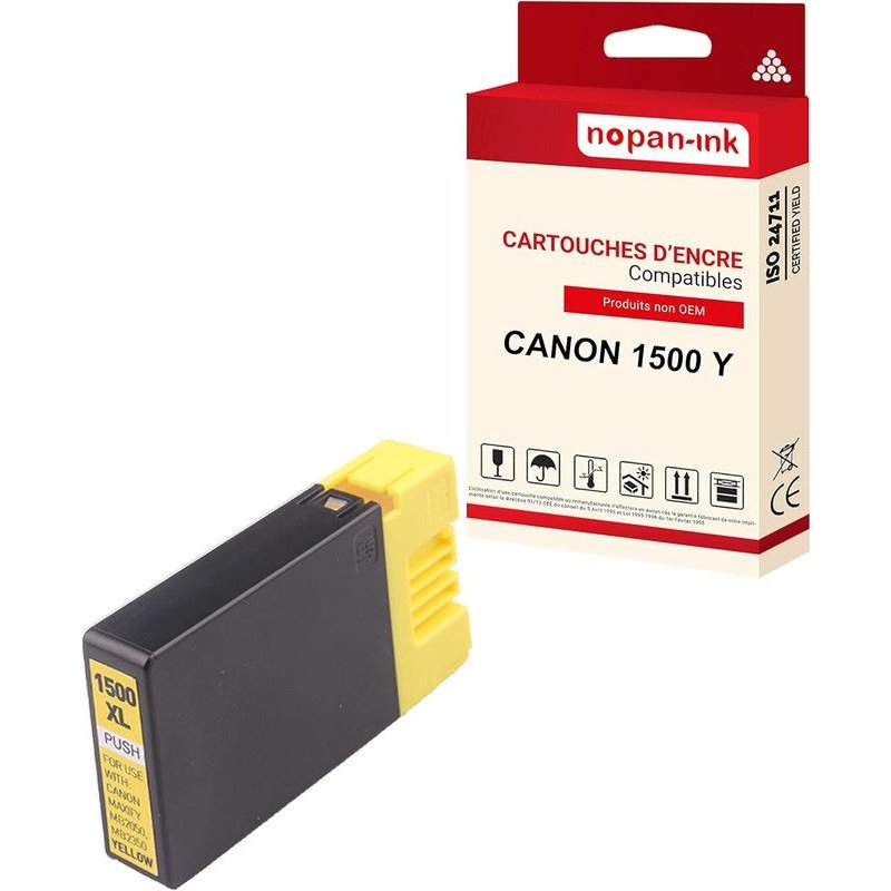 NOPAN-INK - x1 Cartouche compatible pour CANON PGI 1500 XL PGI 1500XL Yellow 9195B001