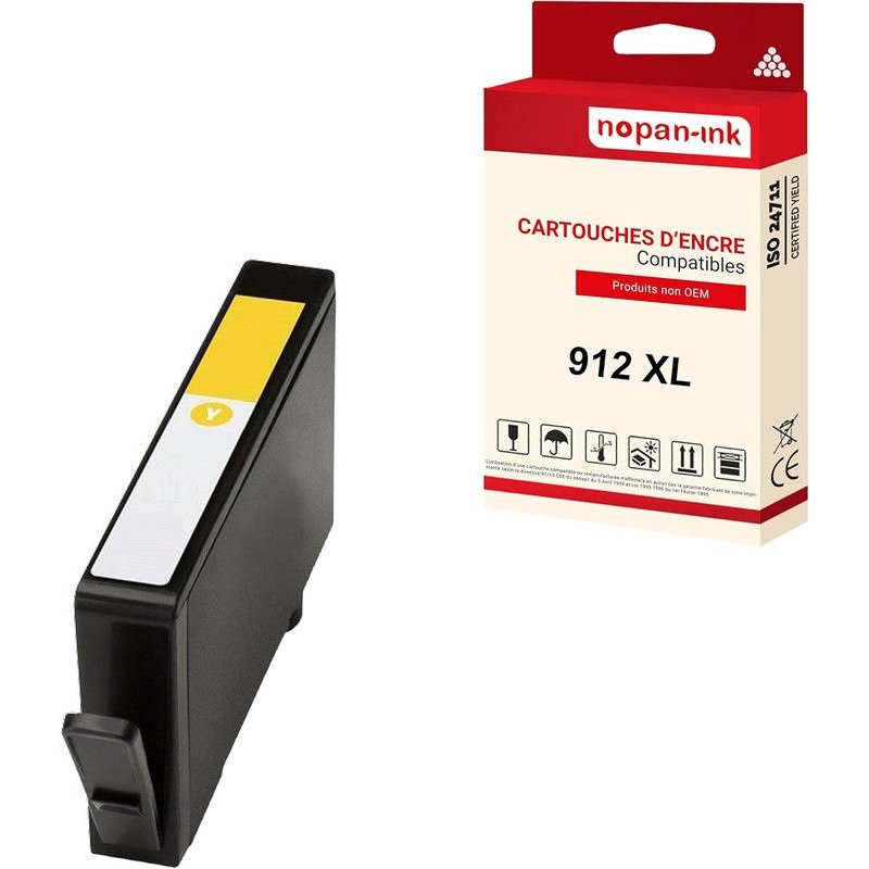 NOPAN-INK - x1 Cartouche compatible pour HP 3YL83AE 912 XL Yellow 3YL79AE