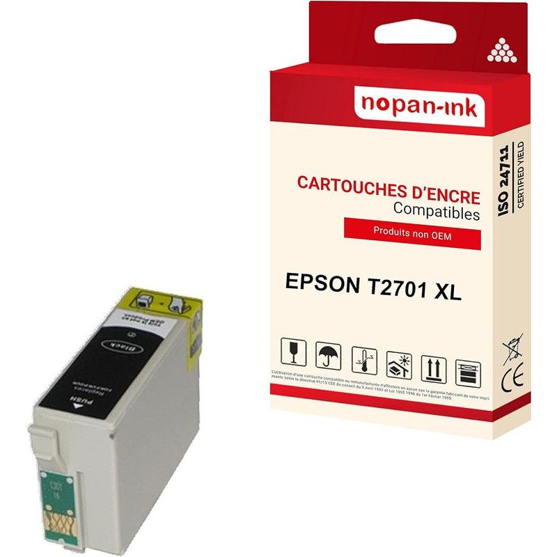NOPAN-INK - x1 Cartouche compatible pour EPSON T2711 XL T2711XL Noir Réveil