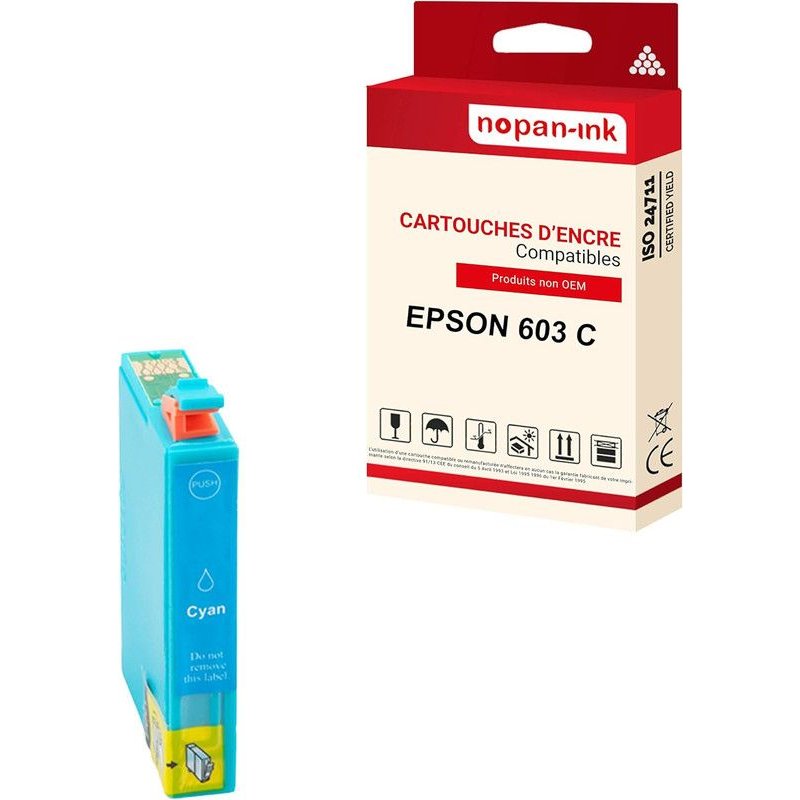 NOPAN-INK - x1 Cartouche compatible pour EPSON 603 XL 603XL Cyan Etoile de mer