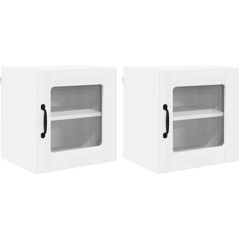 Vidaxl Meuble Mural De Cuisine 2 Pcs Blanc 40 X 31 X 40 Cm