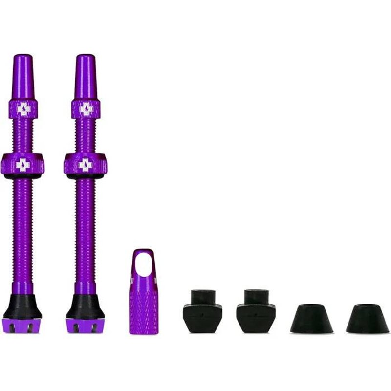 Valves tubeless Muc-Off V2 violet (paire)- 60mm