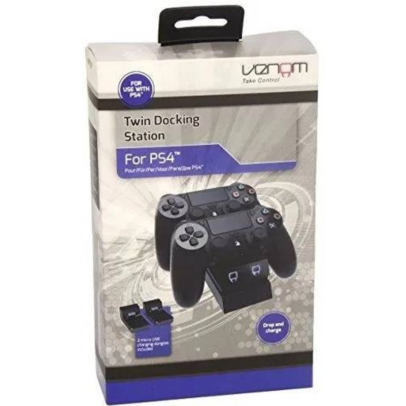 Station de chargement - VENOM - DUAL DOCK 2-IN-1 - Sans fil - Compatible PS4 - Noir