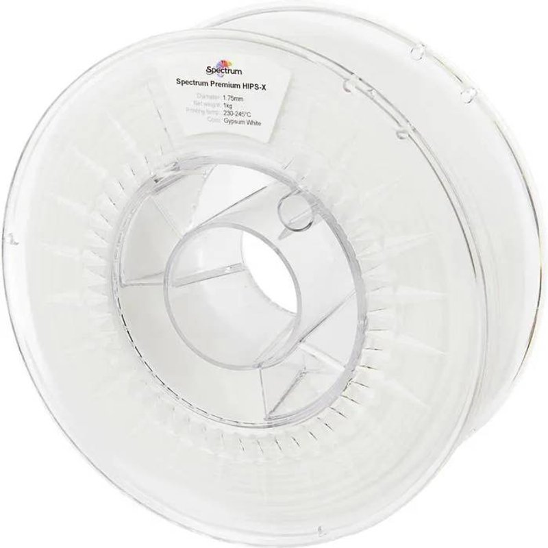 Spectrum Filaments 80075 HIPS-X GYPSUM WHITE Filament HIPS, Matériau support résiste aux chocs, mat, facile à poncer 1.