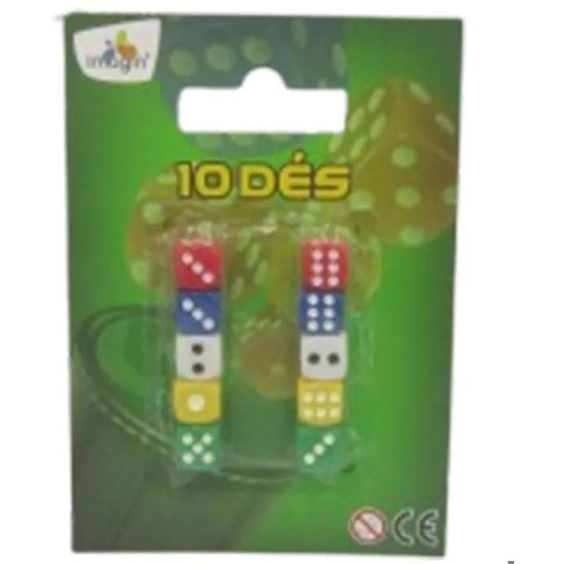 10 Dés À Jouer De Differente Couleurs