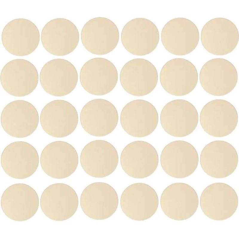 30x Cache vis adhésif autocollant diamètre 20mm bouchon trou meuble table chaise maison, blanc crème