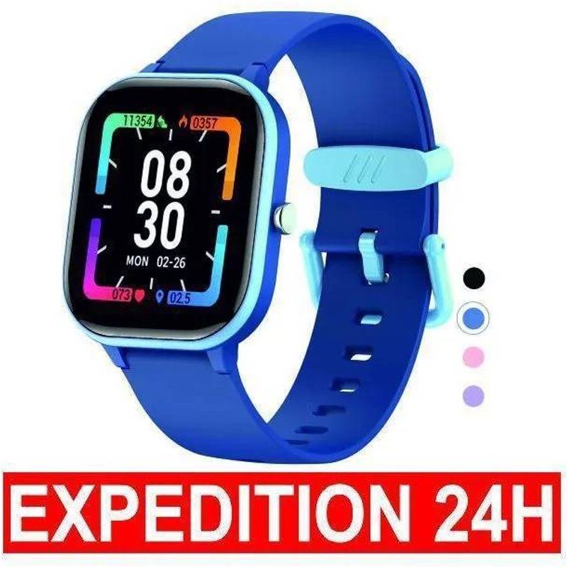 Bracelet intelligent IP67 de moniteur de fréquence cardiaque de montre intelligente 116plus avec écran de 1,3 pouces - bleu.
