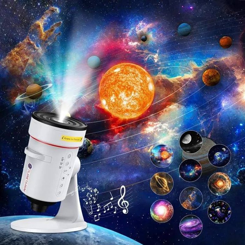 Projecteur Ciel Étoilé 4k Hd - Planétarium Rotatif 360° Avec 10 Films, 8 Couleurs Veilleuse Et Minuteur Pour Chambre.