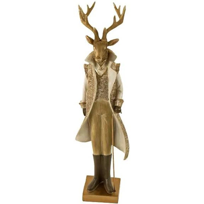 Cervo Marrone Con Bastone 21 Cm