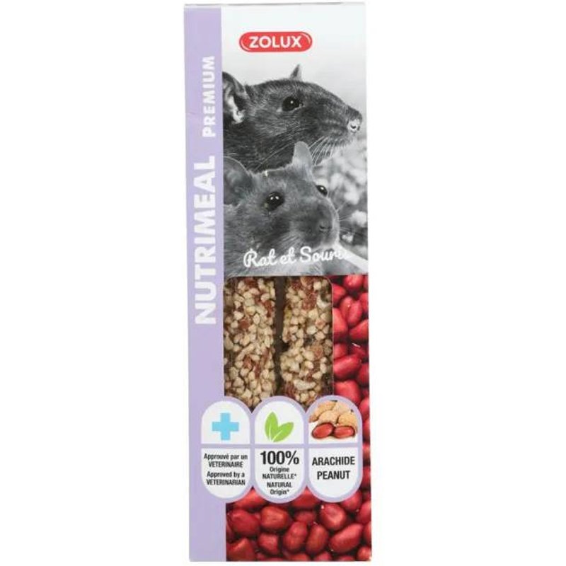 Friandises 2 Sticks Premium Arachide Pour Rat Et Souris, Pour Rongeur - Zolux