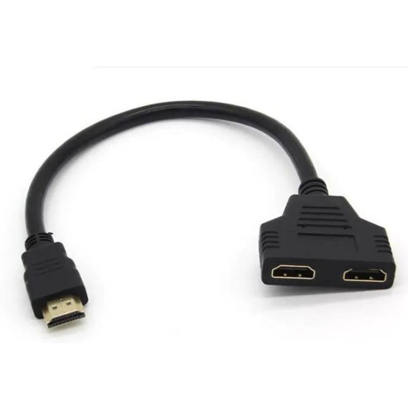Adaptateur 2 ports Cable HDMI pour PC ORDISSIMO Television TV Console Gold 3D FULL HD 4K Ecran 1080p Rallonge