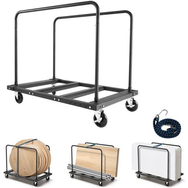 Chariot pour Plaques de Plâtre-Duoku-Capacité de 816,5 kg-pour Entrepôts, Usines et Déplacements-Noir