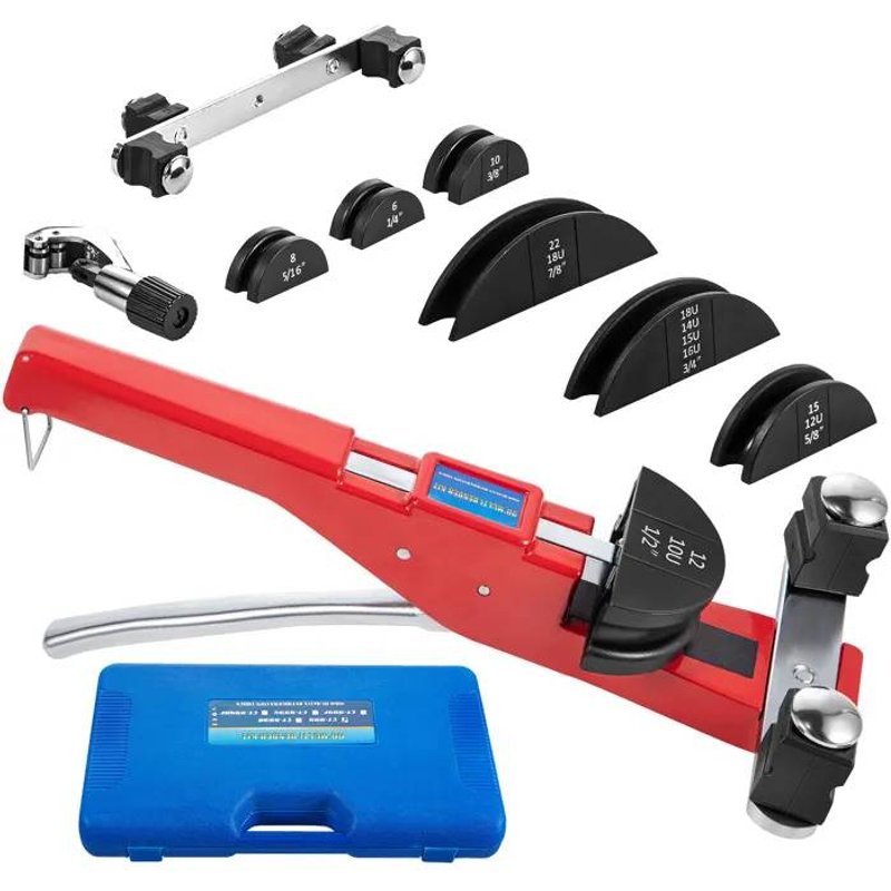 Kit de Cintreuse de Tubes Manuelle-Duoku-7 TĂȘtes 1/4"-7/8"-Cintreuse Multifonction Ă Cliquet avec Cintrage InversĂ© 90°