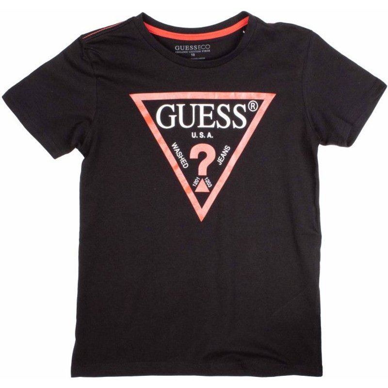 Tee Shirt Basique Coton Col Rond Avec Logo Enfant Guess