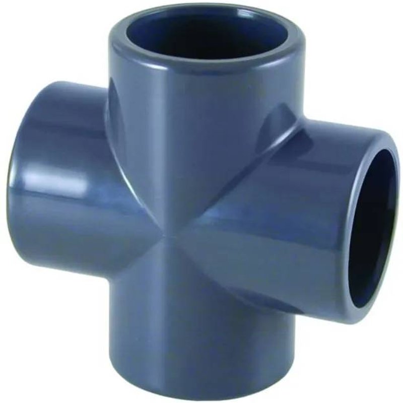 Raccord PVC-U Croix 32 mm PN16 - Plomberie, Piscine, Bassin