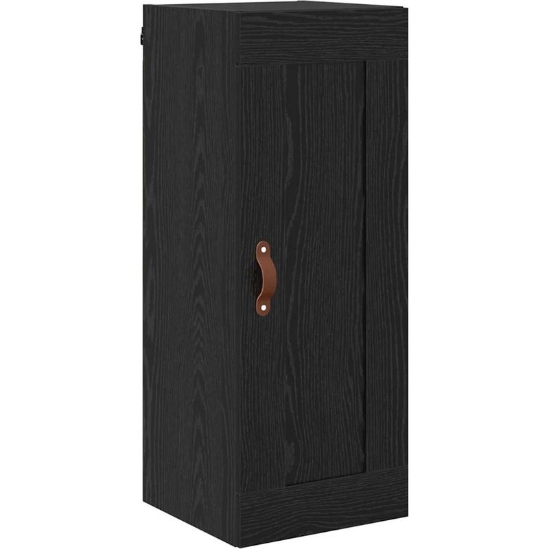 Vidaxl Meuble Mural Chêne Noir 34,5 X 34 X 90 Cm Bois D'ingénierie