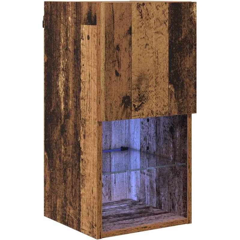 vidaXL Meuble TV mural Bois Ancien 30,5 x 30 x 60 cm Bois d'ingénierie