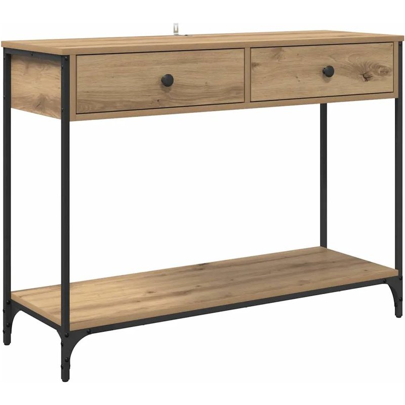 Vidaxl Table Console Avec Tiroir Chêne Artisanal 100 X 34,5 X 75 Cm