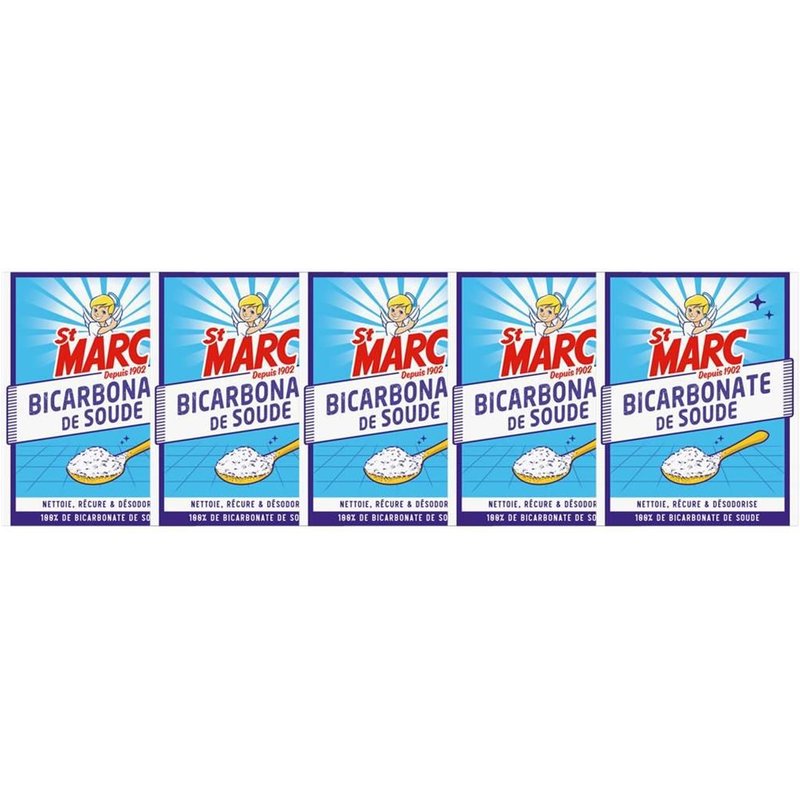 ST MARC Lot de 5 Bicarbonates de Soude Pot de 680 g