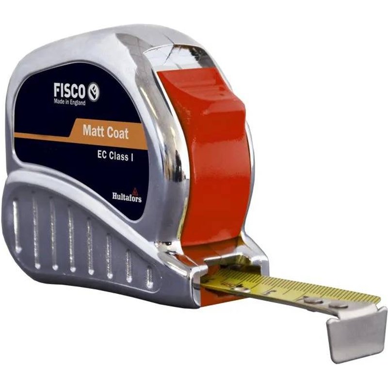 Mètre ruban - FISCO - TM10M - Classe I - Boîtier chromé - 10m x 25mm