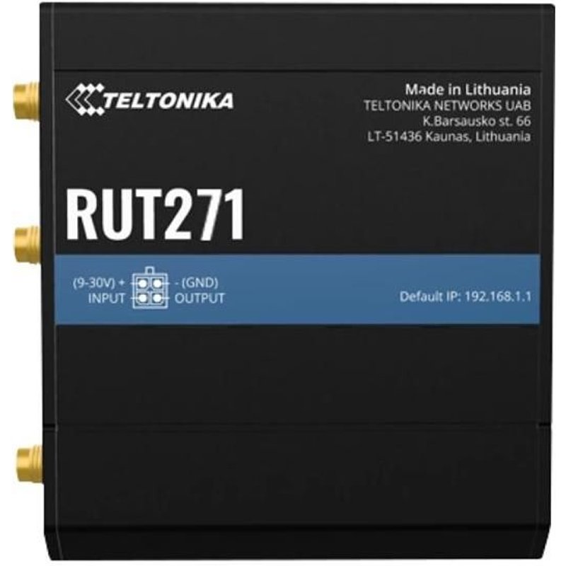 Teltonika RUT271 - Routeur sans fil - maillage - WWAN commutateur 2 ports - 5G, LTE - 4G, 5G - Montage sur rail DIN, fixation murale, montable en surface