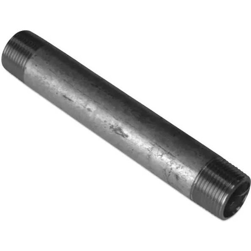 Mamelon acier galvanisé, Raccord fileté 1 1/2" AG x 1 1/2" AG, 60mm