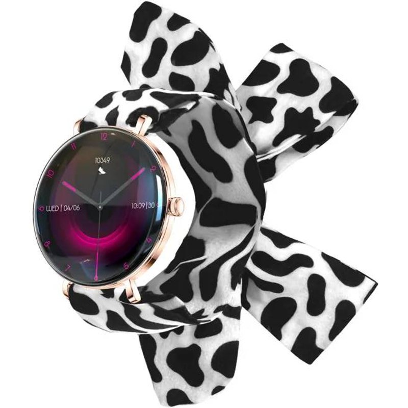 Montre connectée sportive Forever SB-370 Lucca Or Rose 1,43" Bluetooth v5.3 IP68 AMOLED 200mAh MultiSport Touch Cow Strip