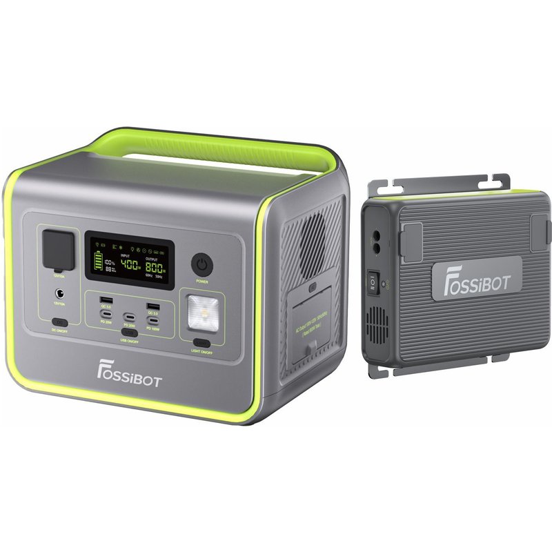FOSSiBOT F800 générateur électrique portable équipé de FAC580, chargeur DC rapide pour véhicule 580W, générateur solaire adapté à la famille/camping/VR-car